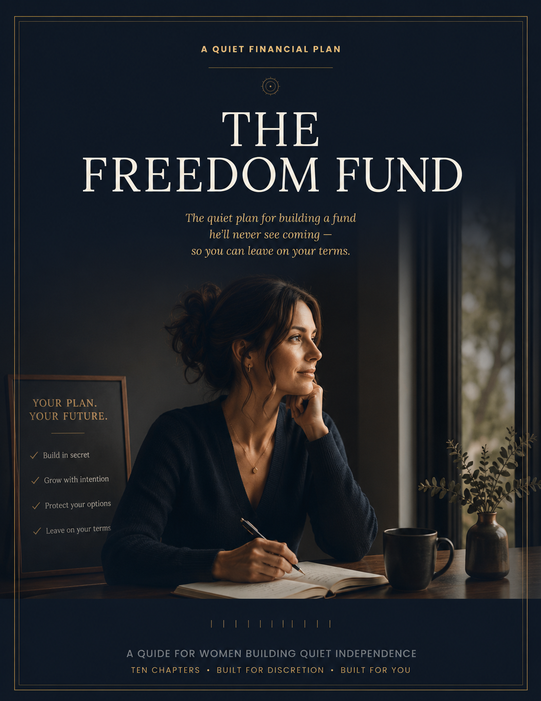The Freedom Fund.The quiet plan for building a fund he'll never see coming — so you can leave on your terms.