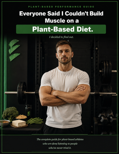 Plant-Based Muscle Guide: Protein, Training & Results — PDF cover