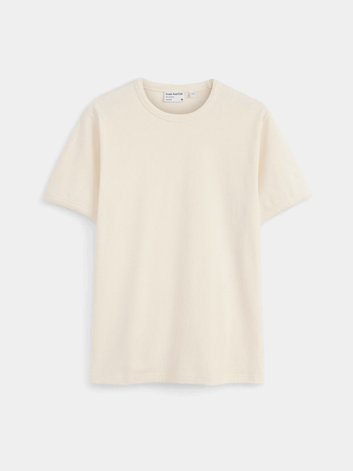 The Short Sleeve Ribbed T-Shirt in Cloud