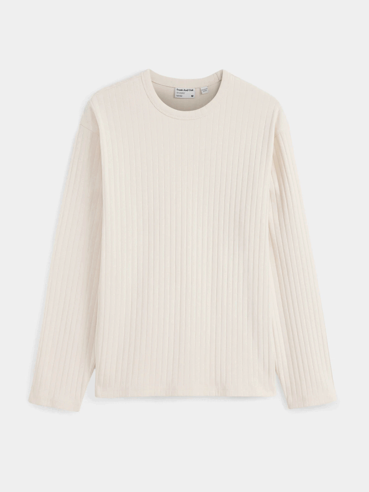 The Long Sleeve Ribbed T-Shirt in Cloud