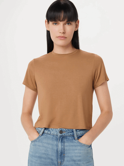 The Relaxed Fluid T-Shirt in Nutmeg