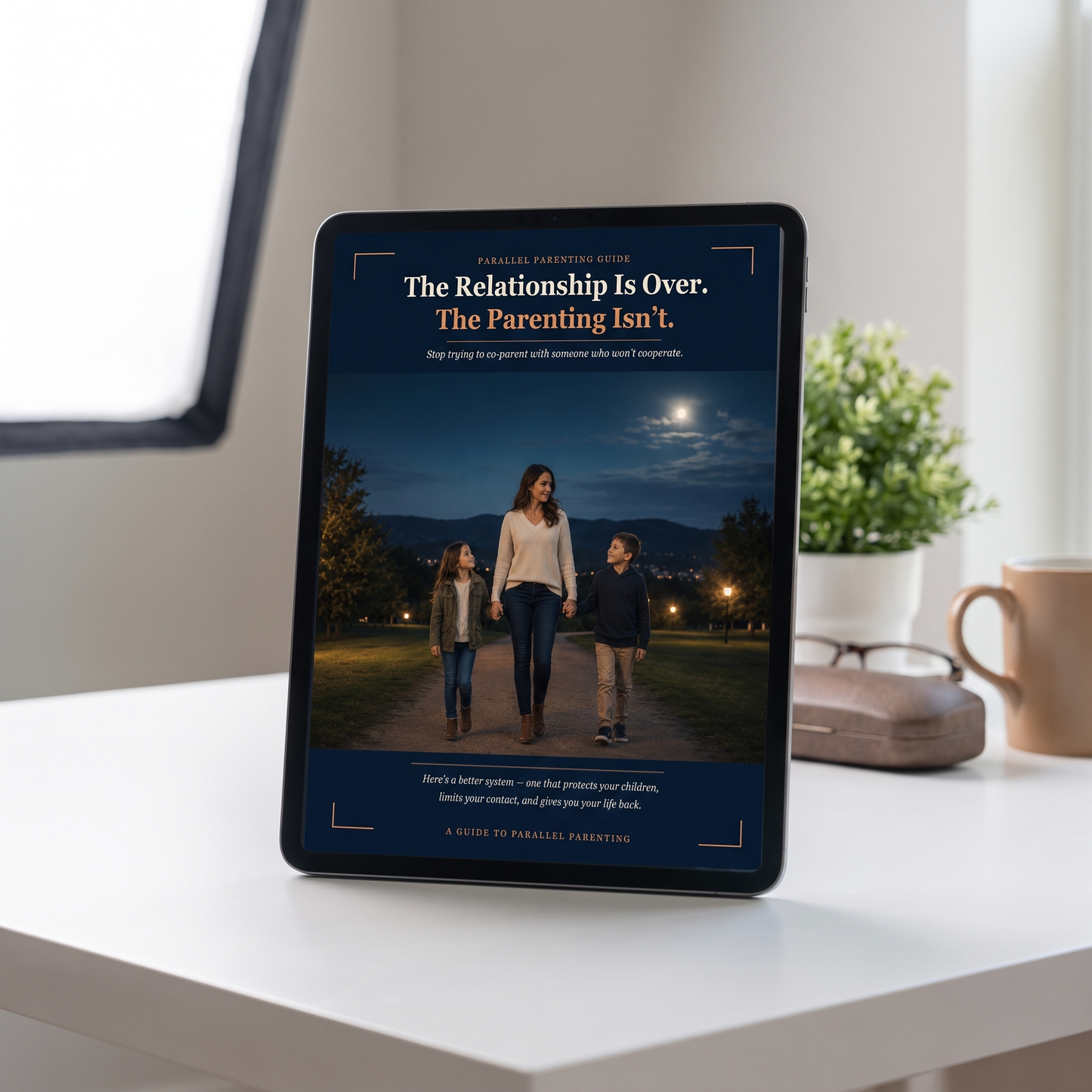 Parallel parenting guide interior page — communication scripts