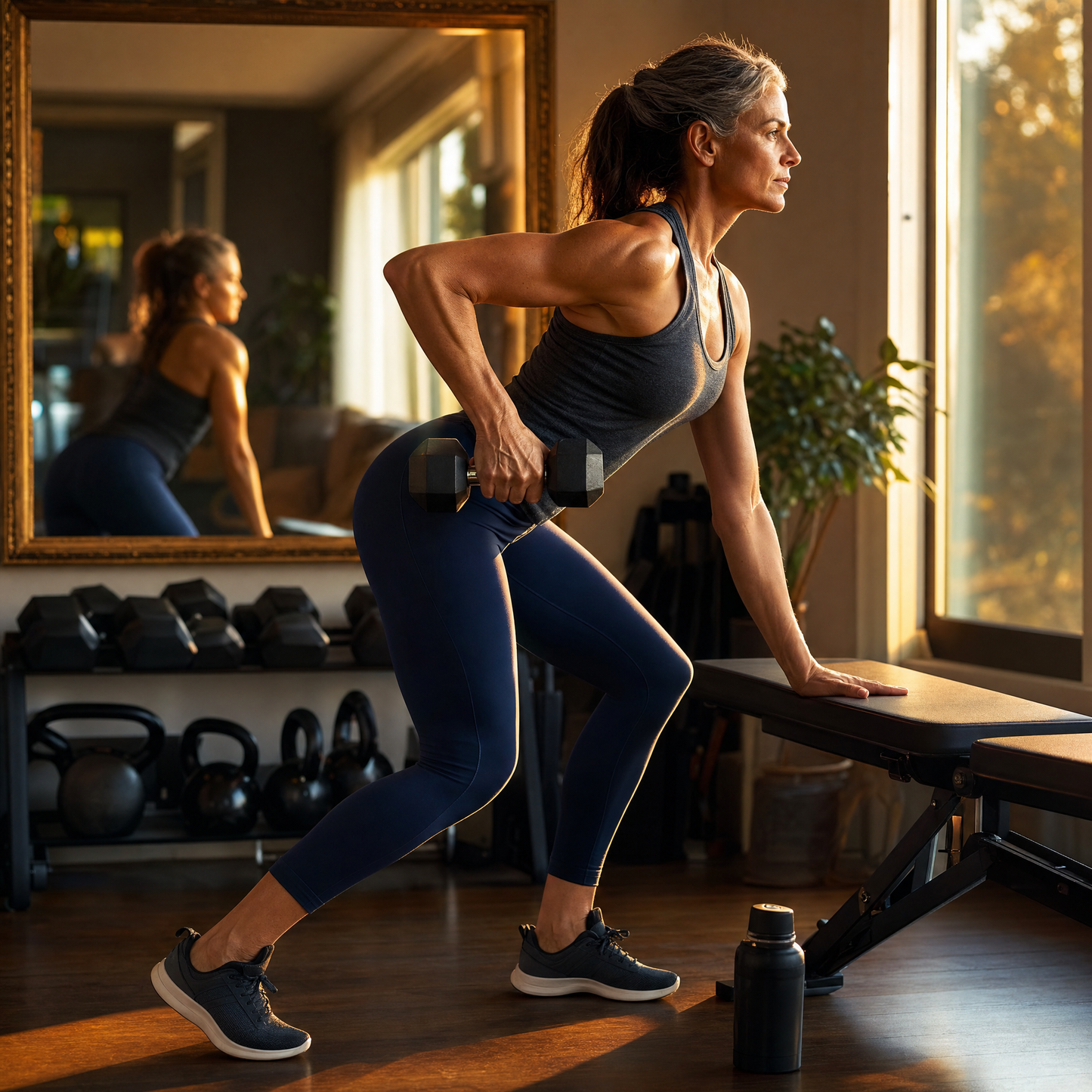 Menopause strength training guide interior page — weekly training split