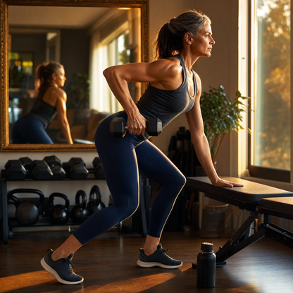Menopause strength training guide interior page — weekly training split