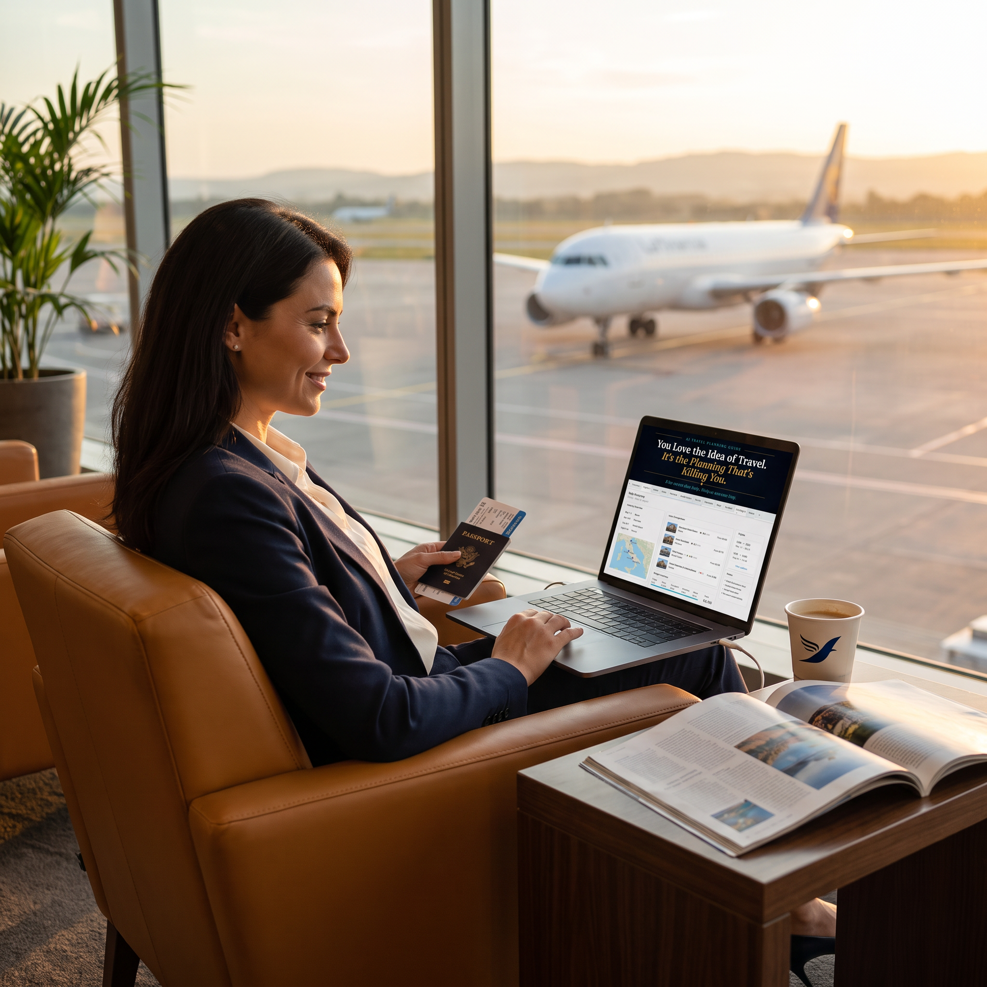 Trip planning guide interior page — planning timeline