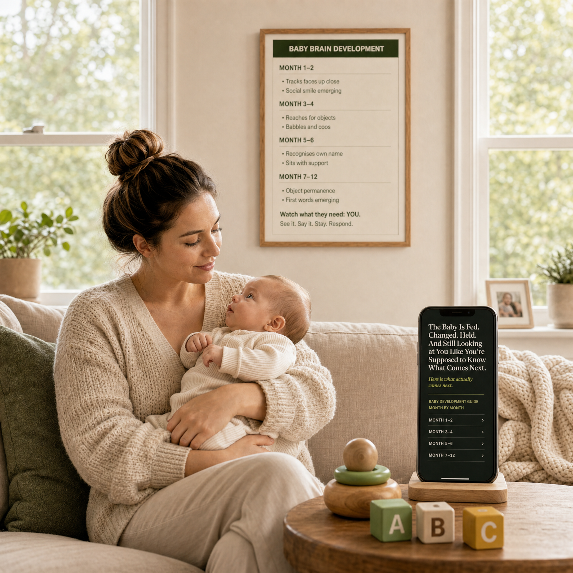 Newborn play guide interior page — tummy time ideas